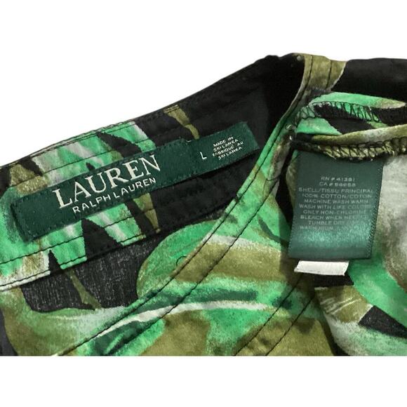 Lauren Ralph Lauren Women's Printed Bishop three-quarter length bishop sleeves L - Picture 4 of 7